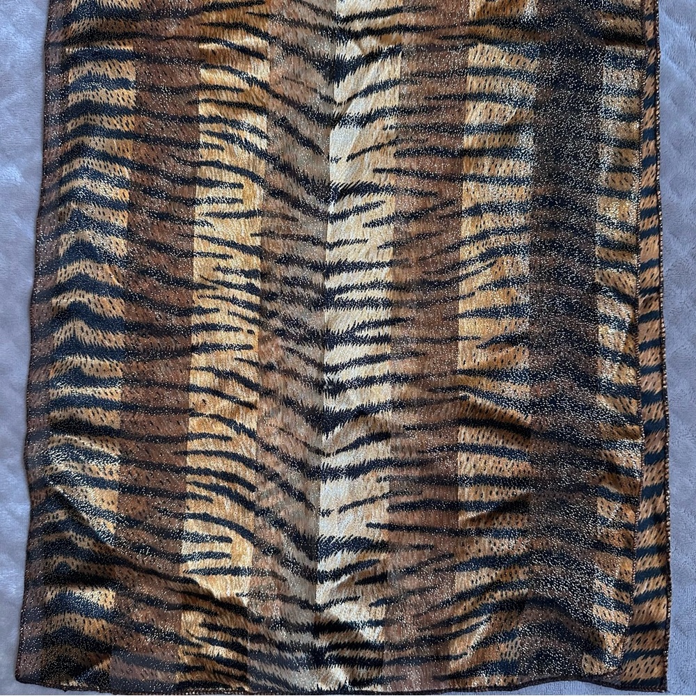 Animal Print Brown and Black scarf 13x60”